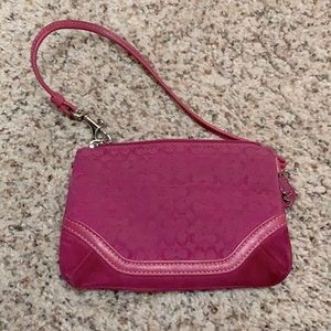 Pink Coach wristlet